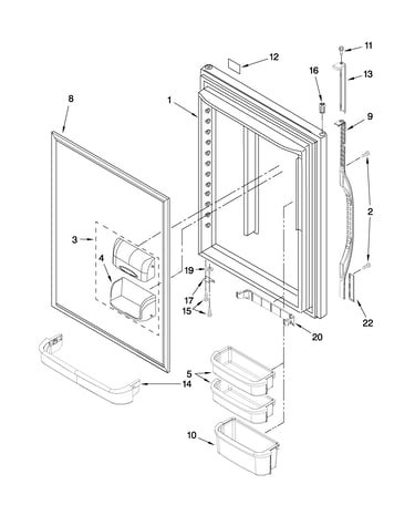 Refrigerator door parts