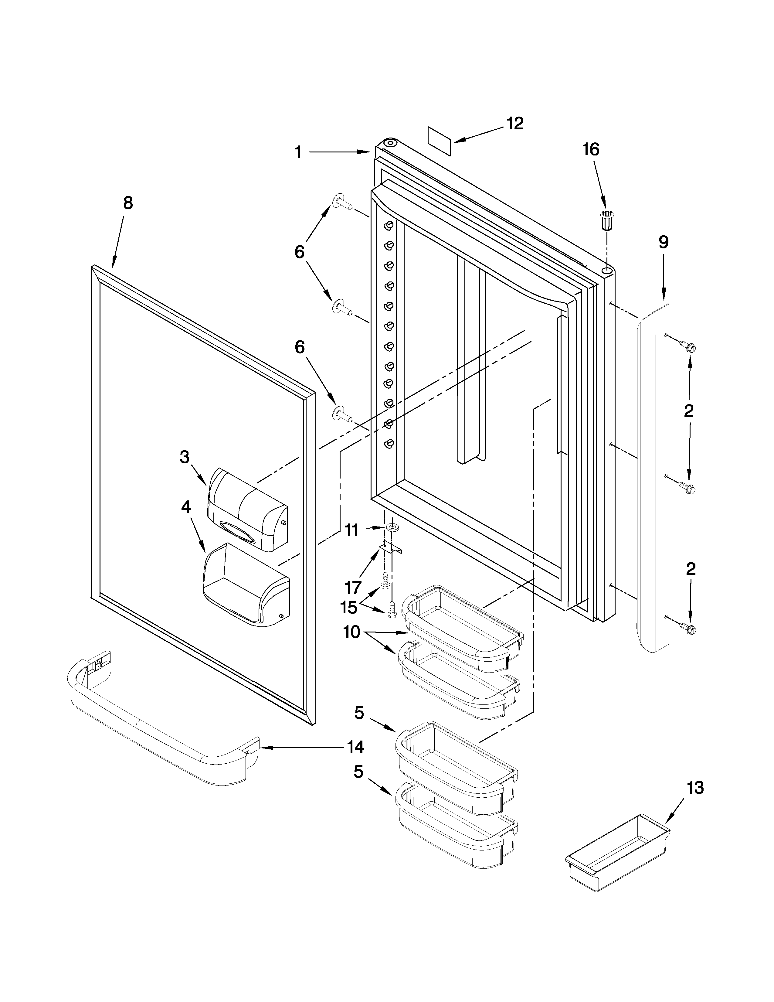 REFRIGERATOR DOOR PARTS