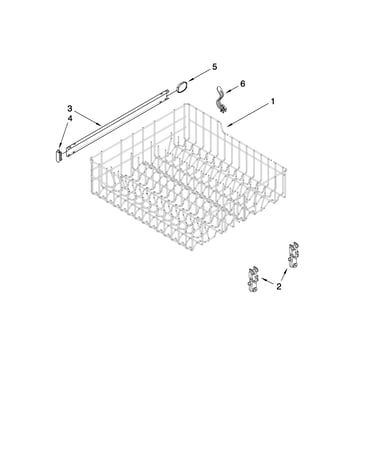 Upper rack and track parts