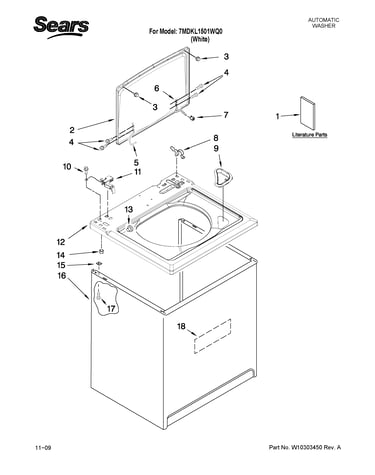 Top and cabinet parts