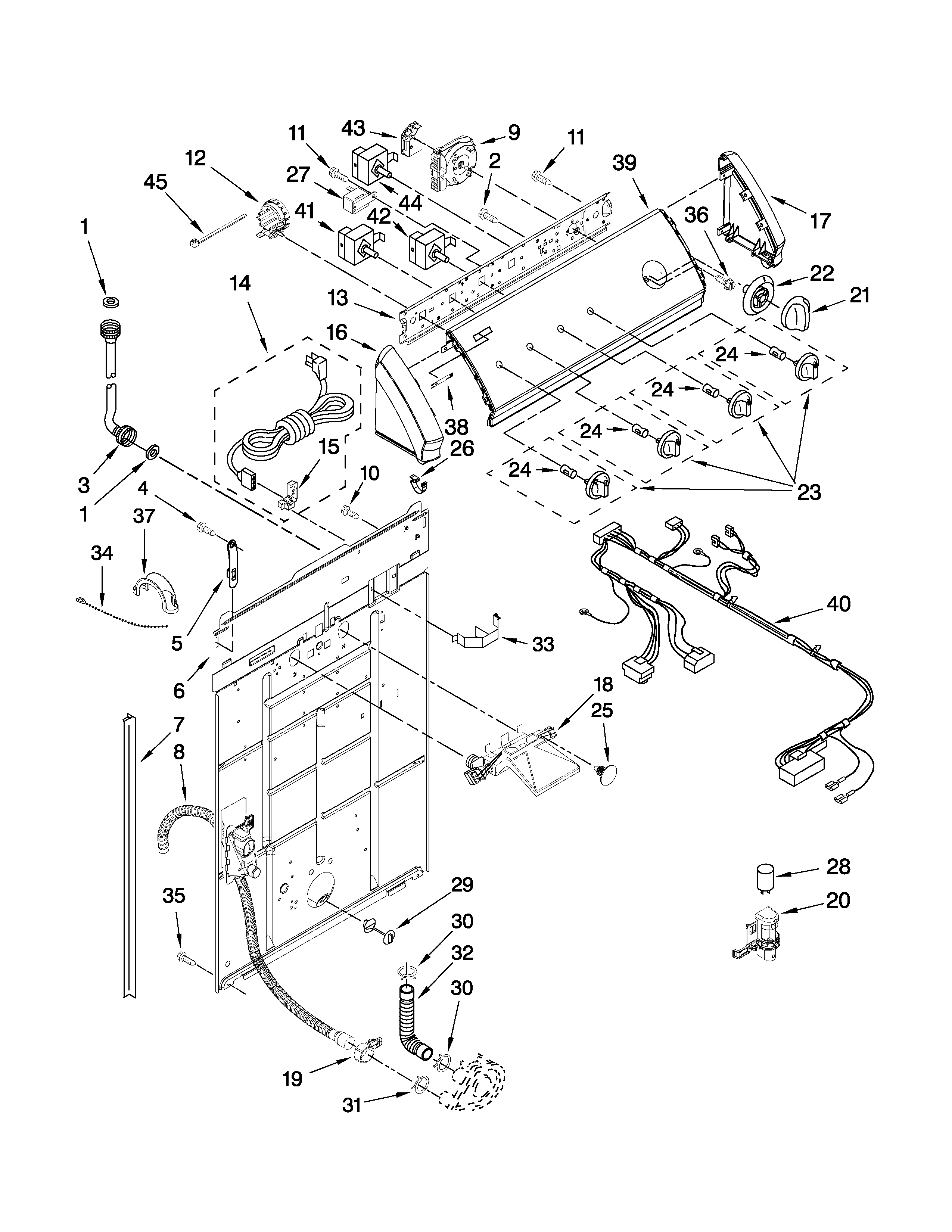 CONTROLS AND REAR PANEL PARTS