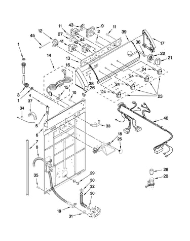 Controls and rear panel parts