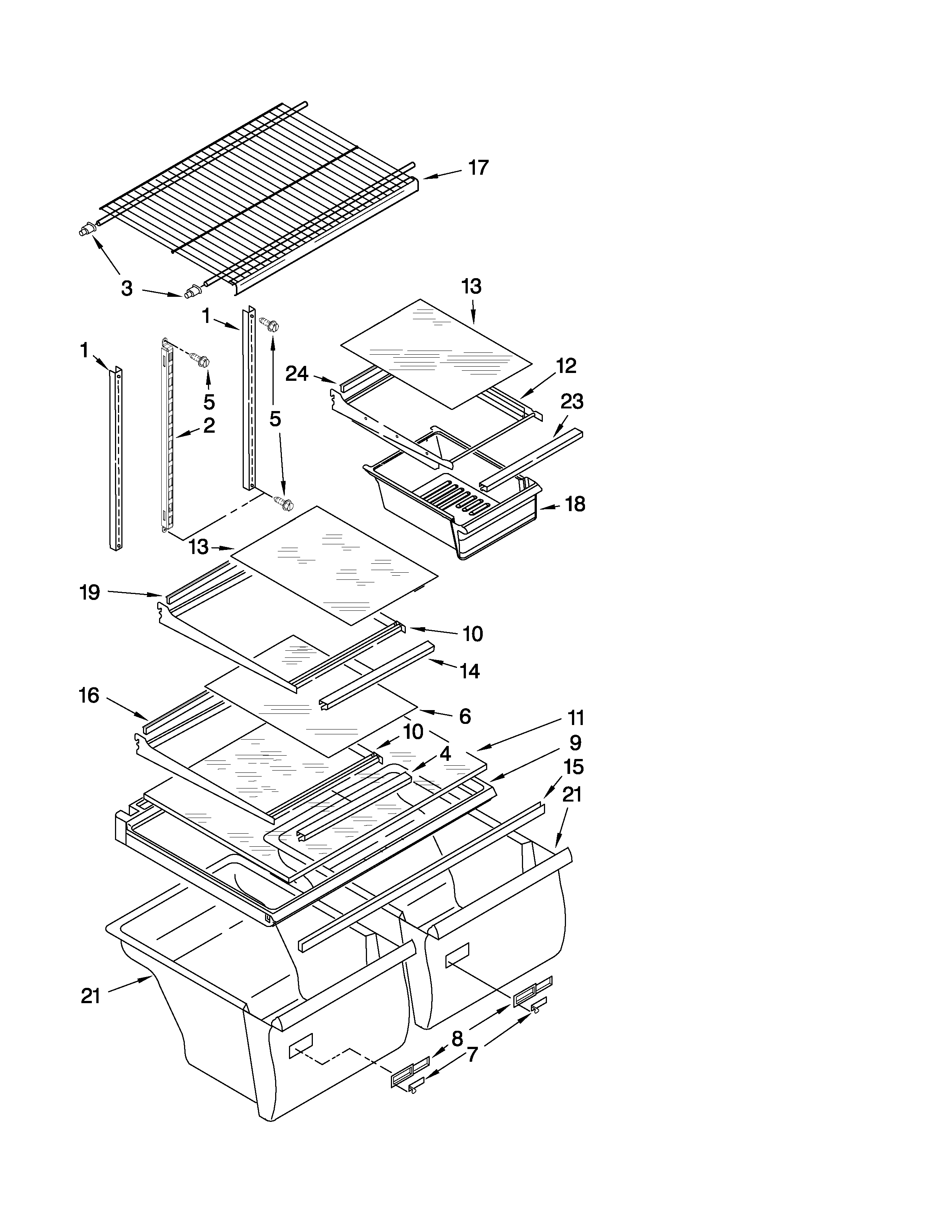 Shelf parts