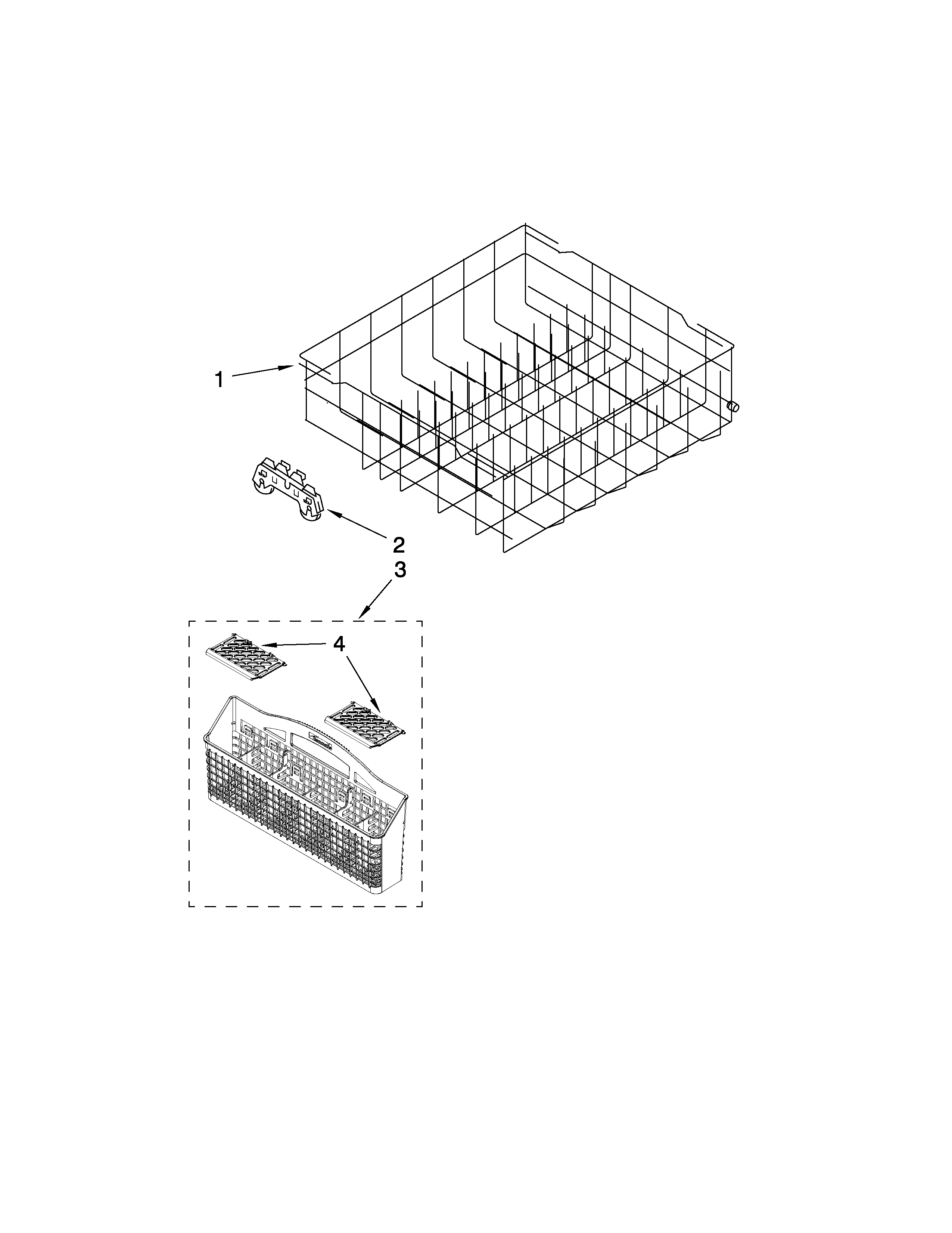 Lower rack parts
