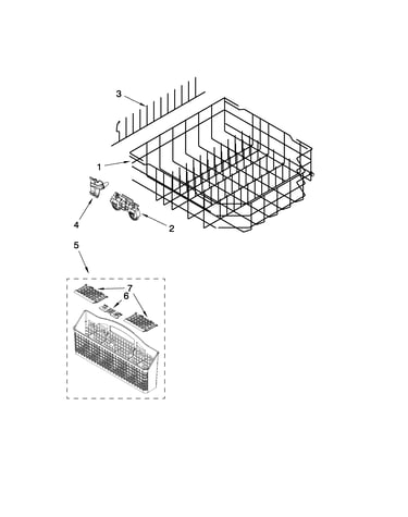 Lower rack parts