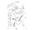 Kenmore 11070522900 top and console parts diagram