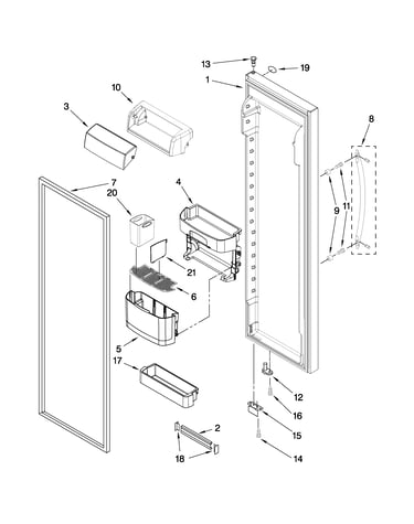 Refrigerator door parts