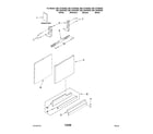 Kenmore 66513843K602 door and panel parts diagram