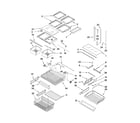 Kenmore Elite 59677593803 shelf parts diagram