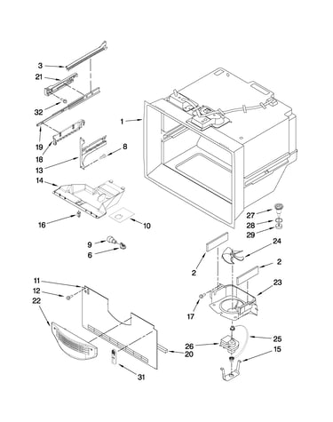 Freezer liner parts