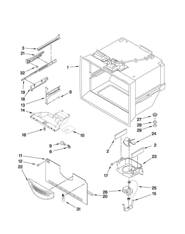 Freezer liner parts