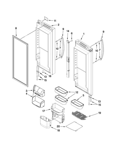 Refrigerator door parts