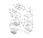 Kenmore Elite 59678576803 shelf parts diagram