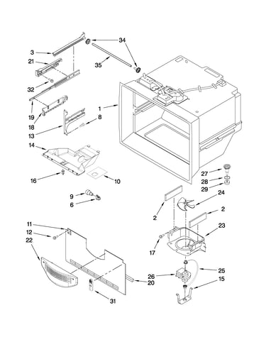 Freezer liner parts