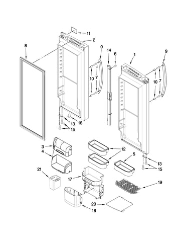 Refrigerator door parts