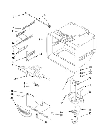 Freezer liner parts