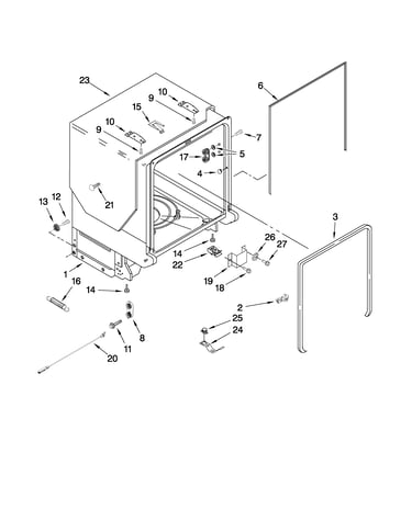 Tub and frame parts