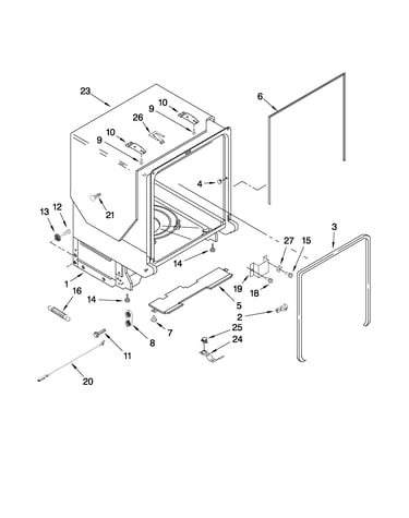 Tub and frame parts
