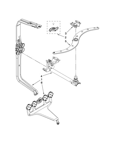 Upper wash and rinse parts