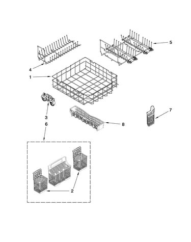 Lower rack parts