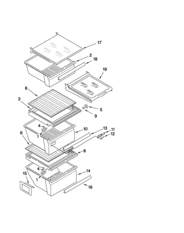 Refrigerator shelf parts