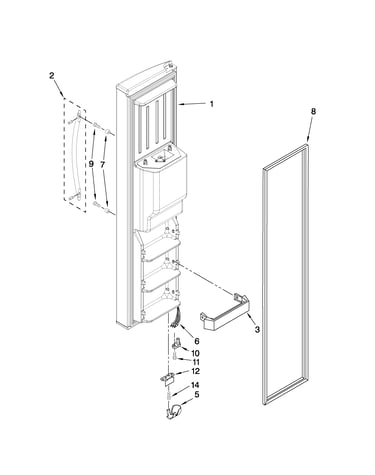 Freezer door parts