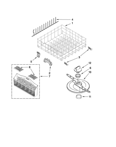 Lower dishrack parts