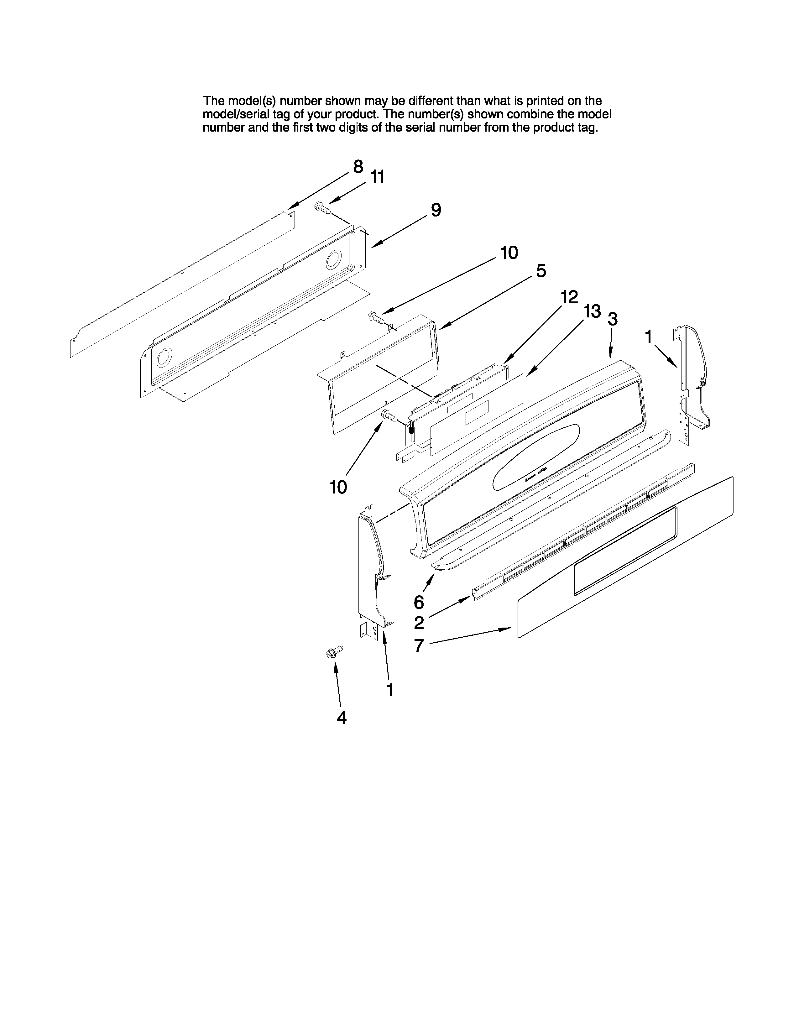 Control panel parts