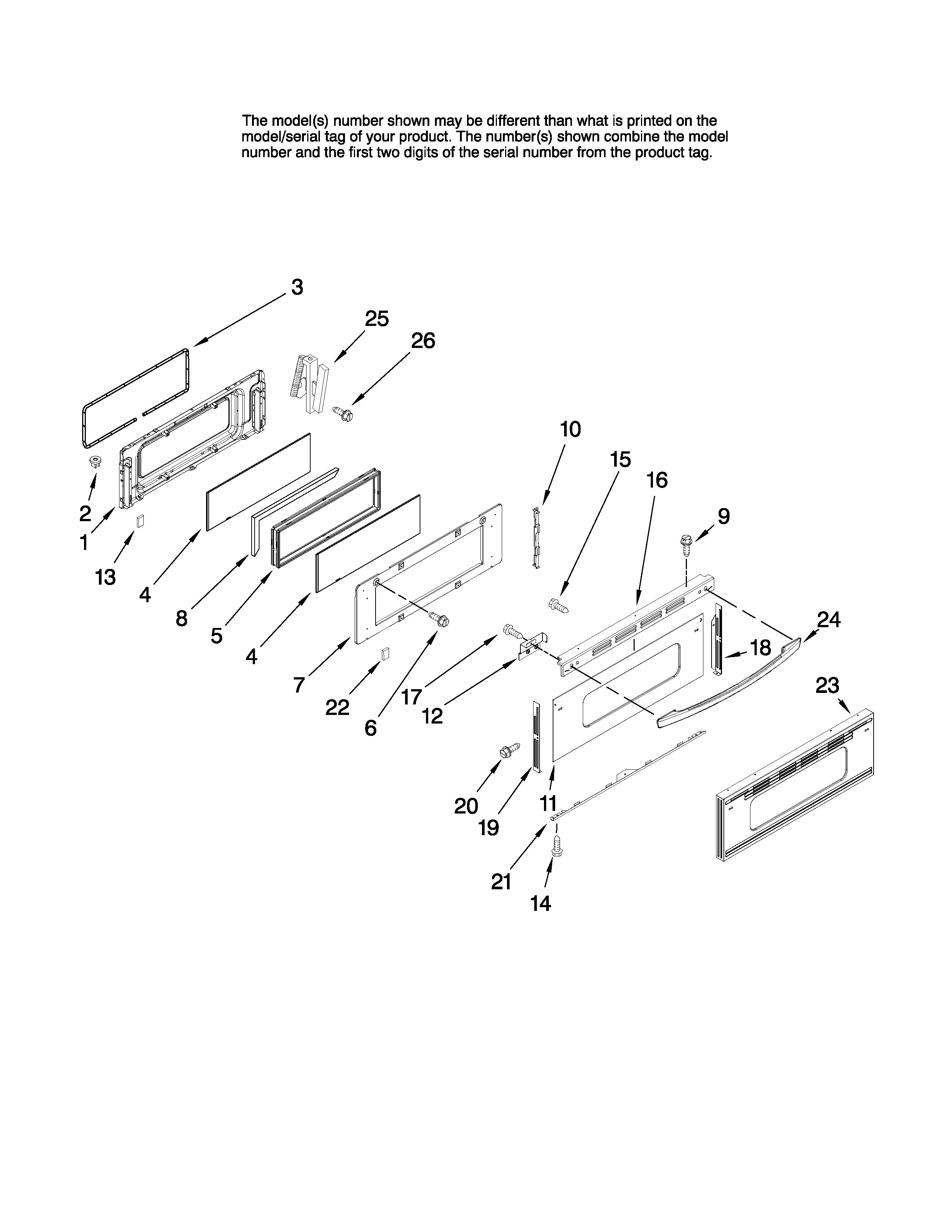 Upper door parts