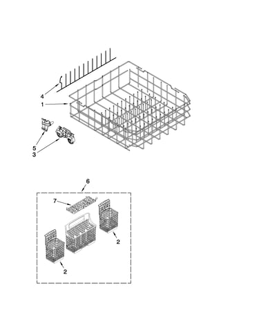 Lower rack parts