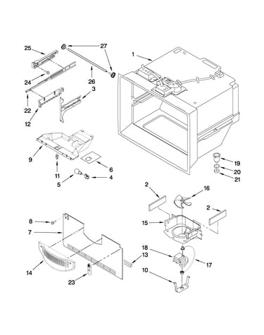 Freezer liner parts