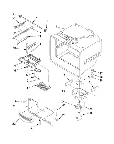 Freezer liner parts