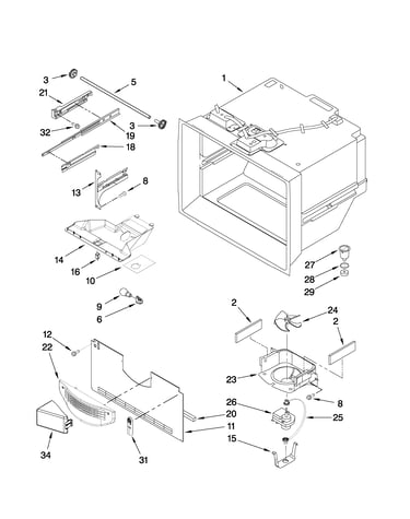 Freezer liner parts