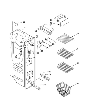 Freezer liner parts