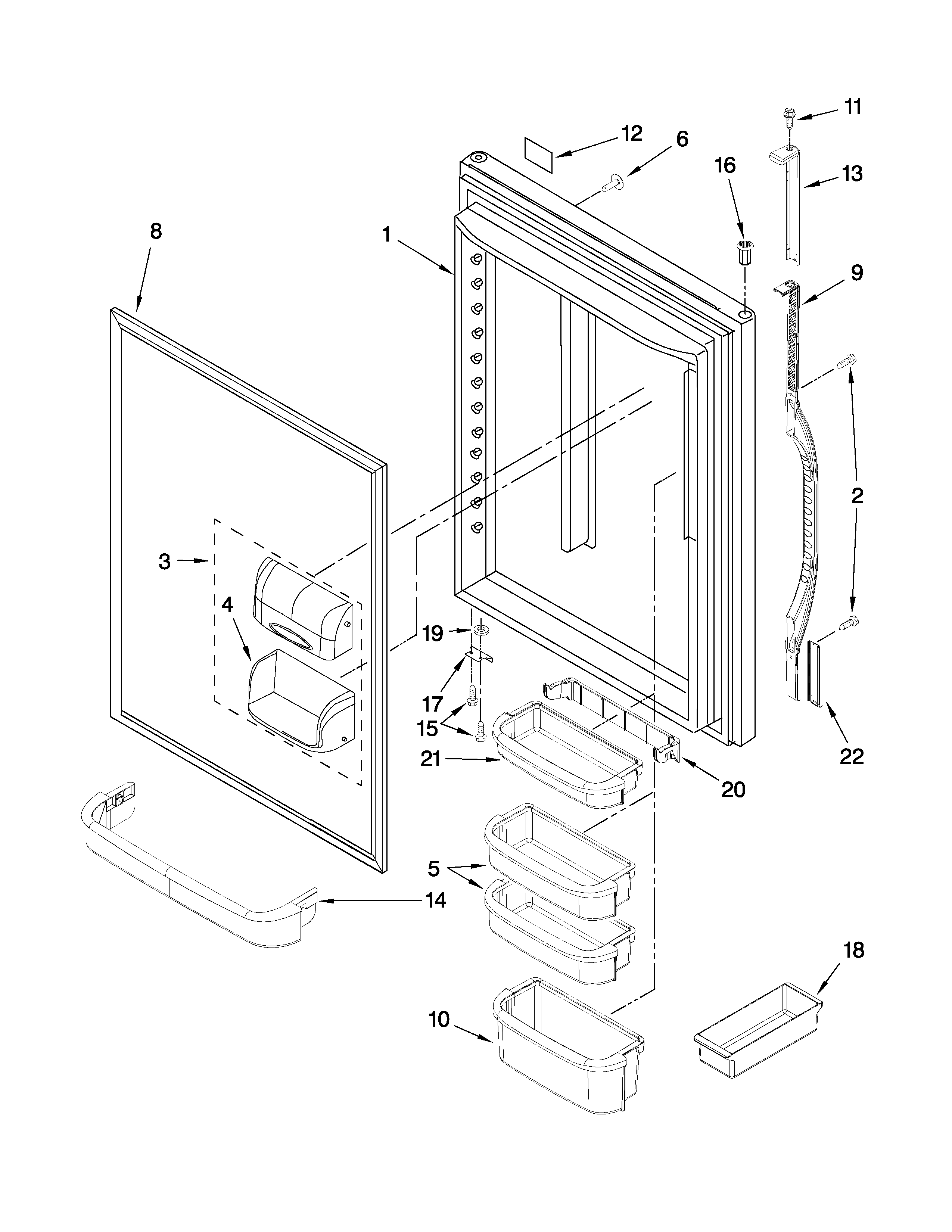 Refrigerator door parts