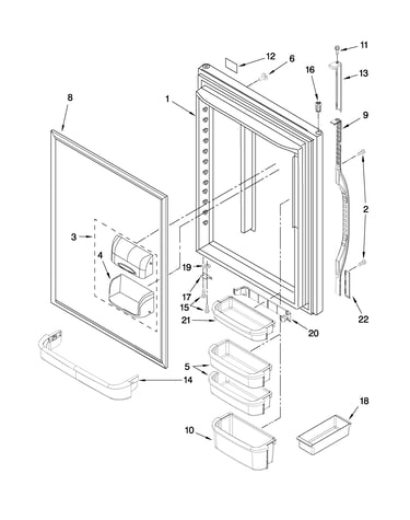 Refrigerator door parts
