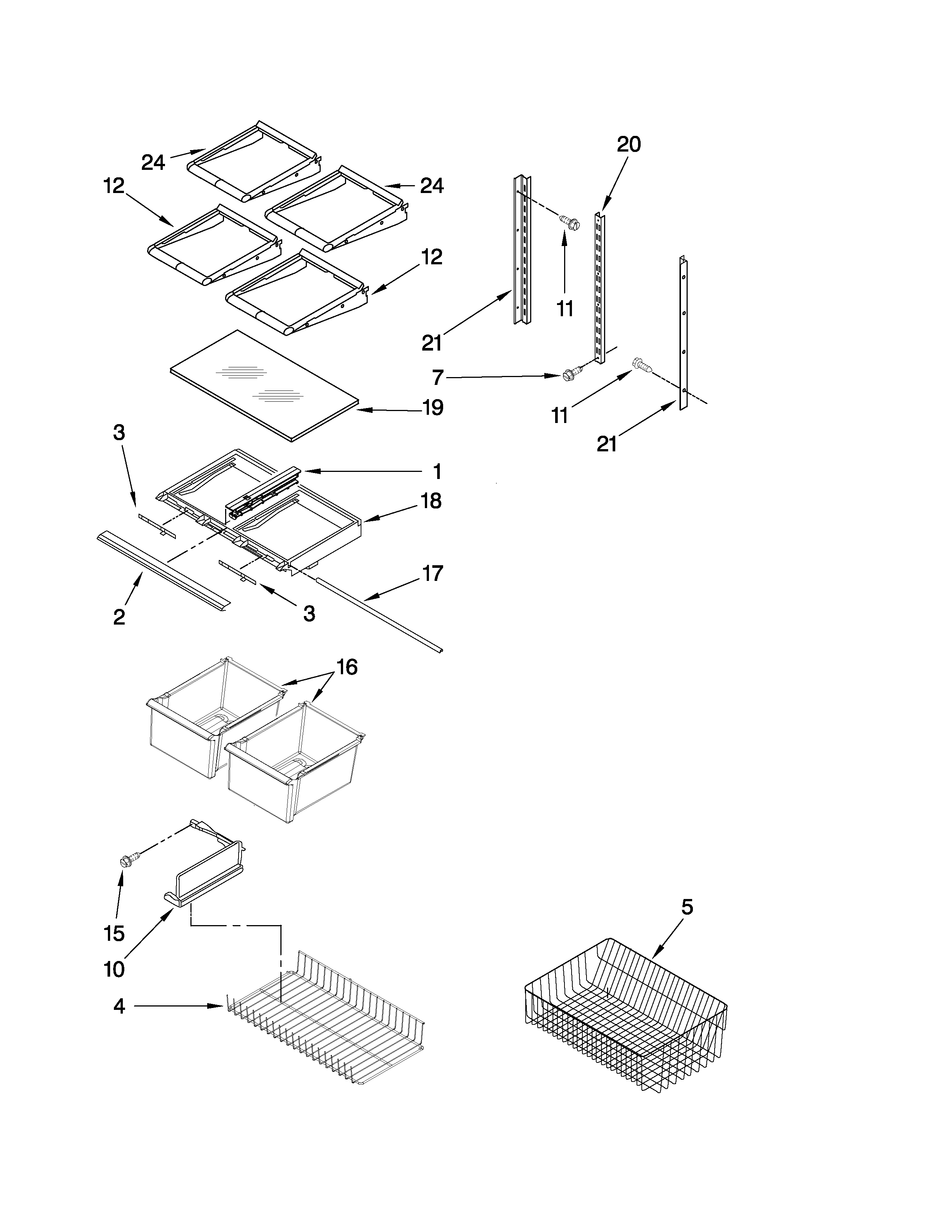 Shelf parts