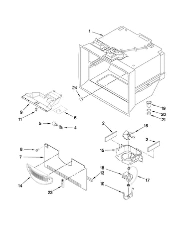 Freezer liner parts