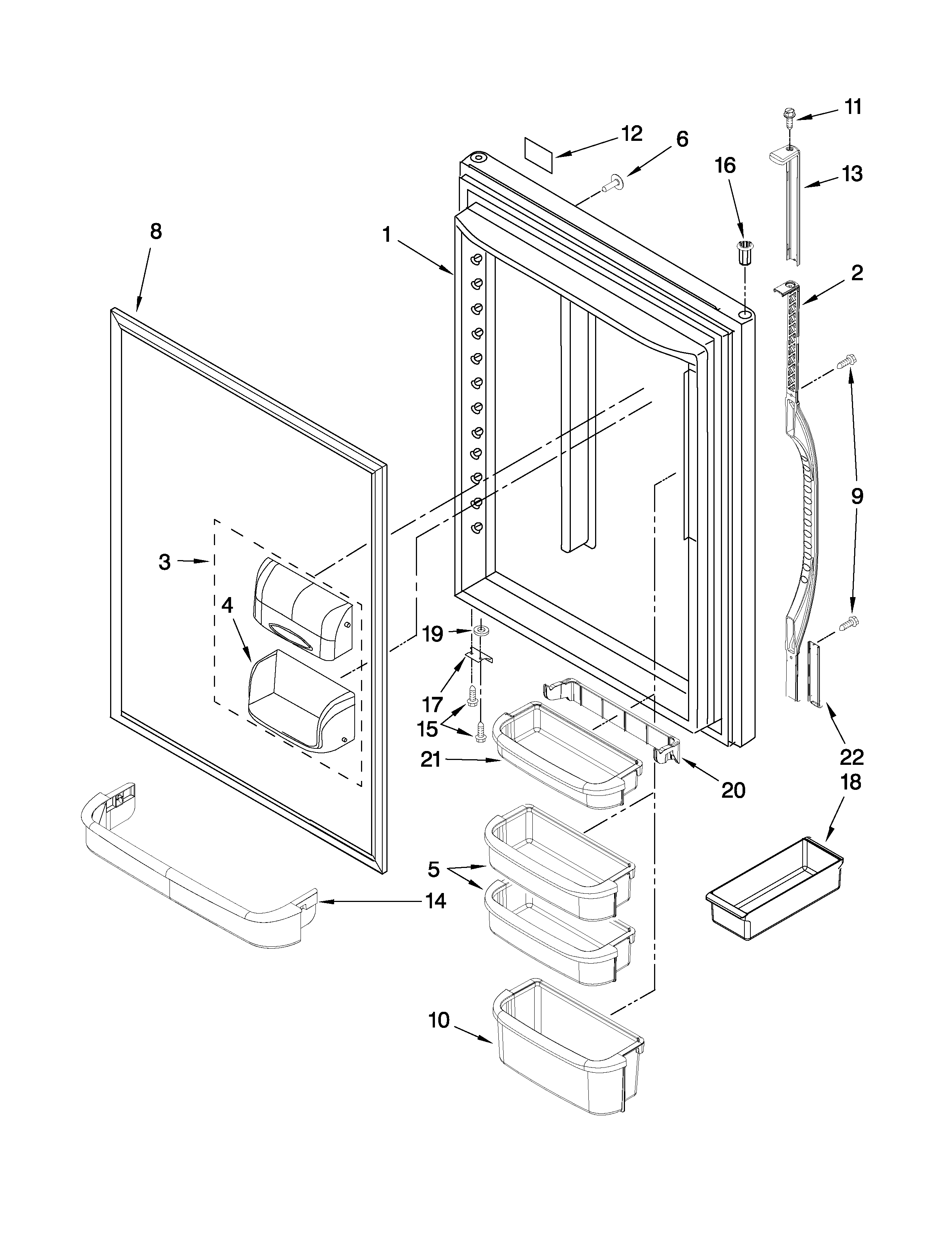 Refrigerator door parts