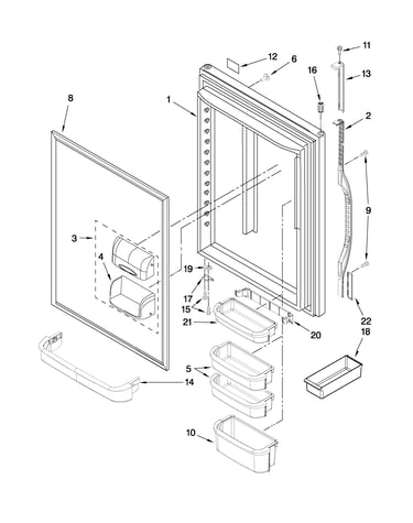 Refrigerator door parts