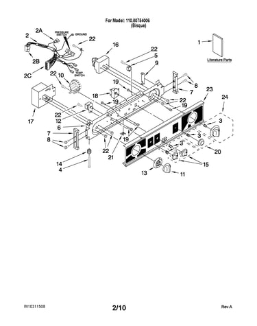 Washer/dryer control panel parts