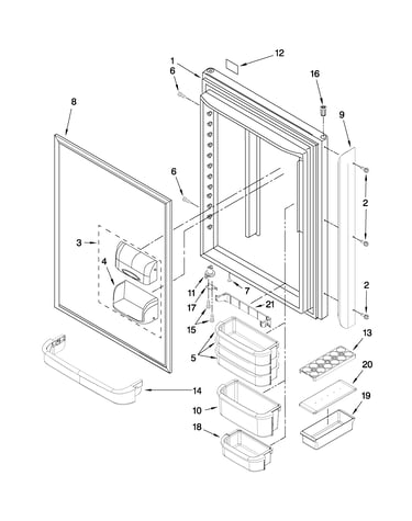 Refrigerator door parts
