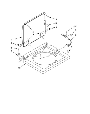 Washer top and lid parts