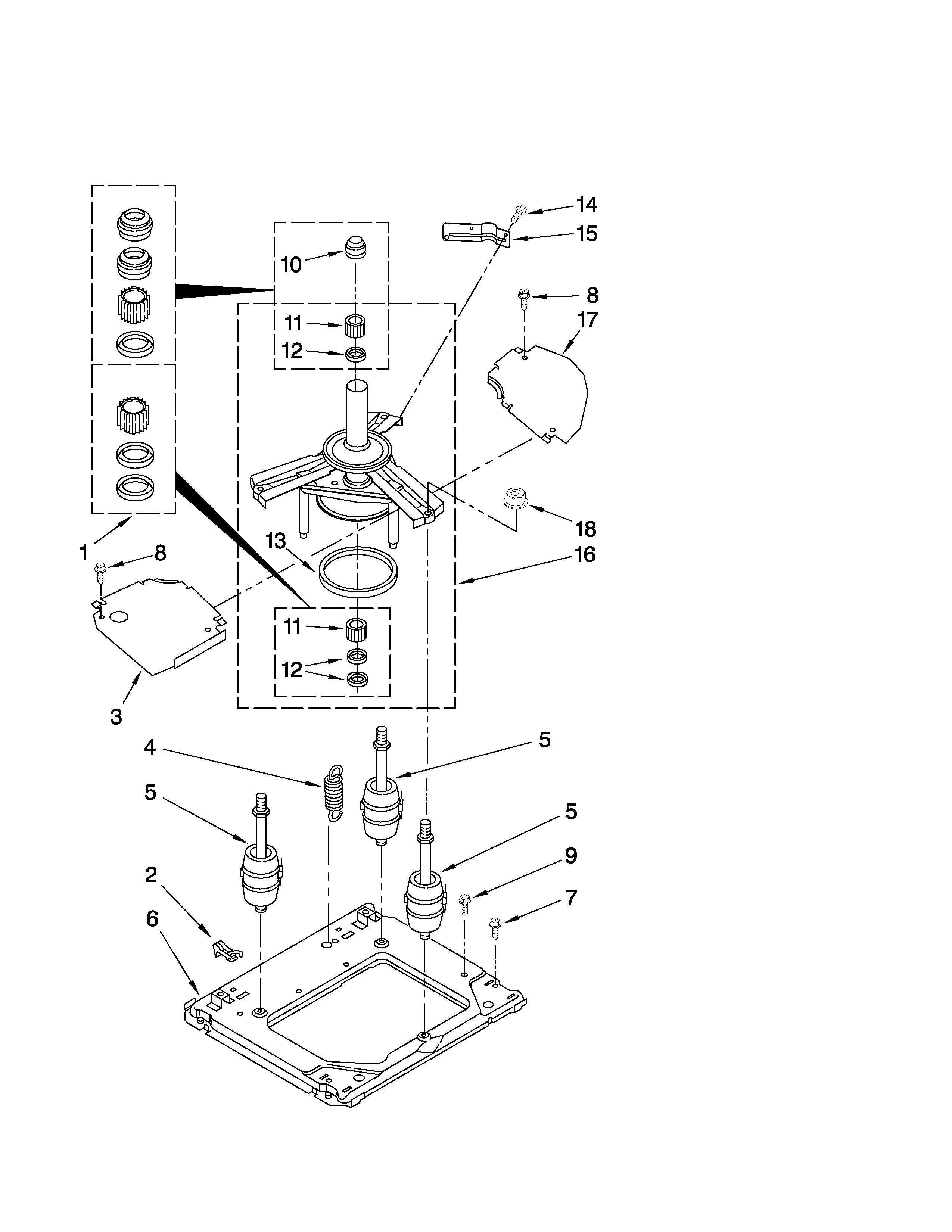 Machine base parts