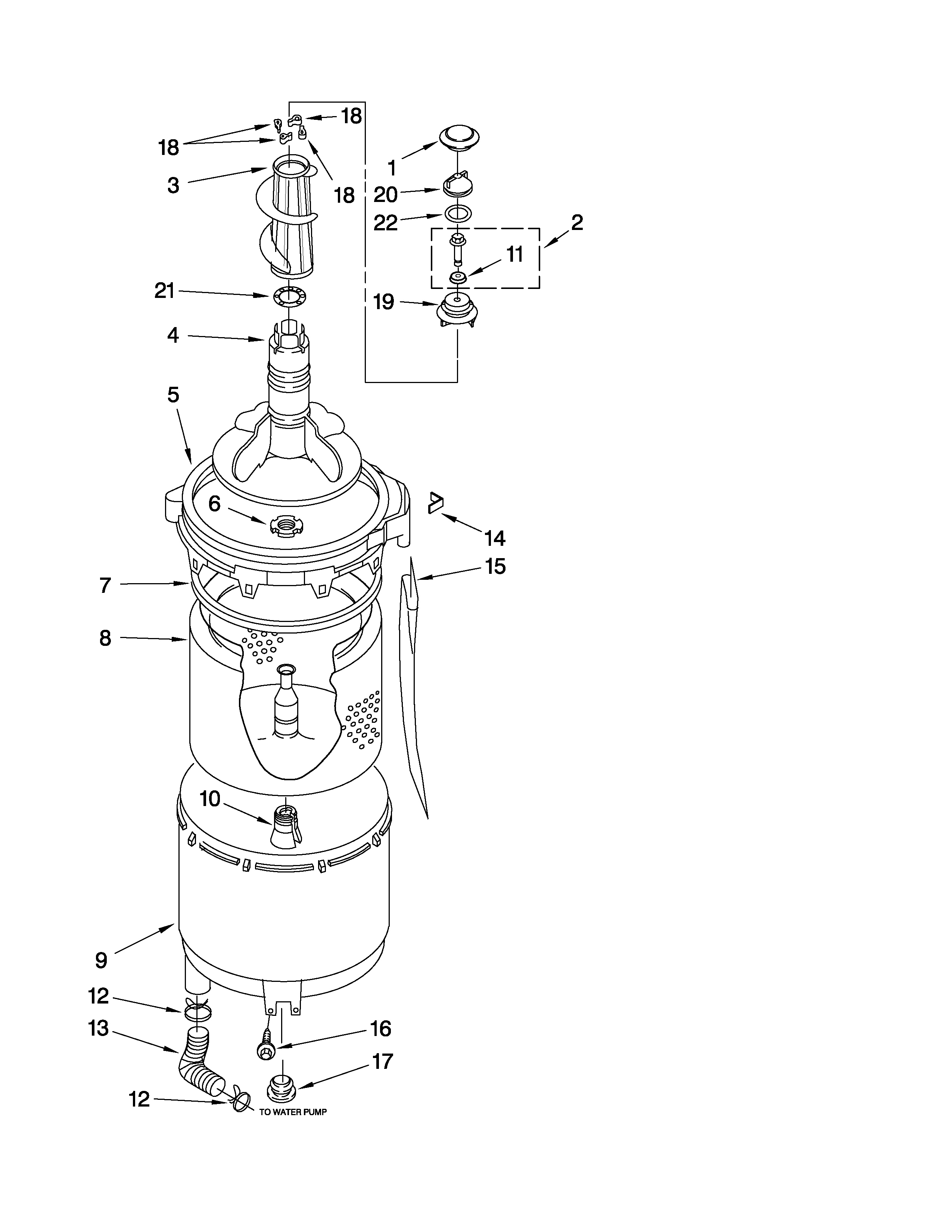 Tub and basket parts