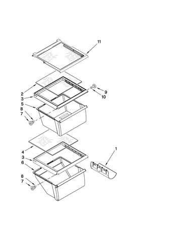 Refrigerator shelf parts