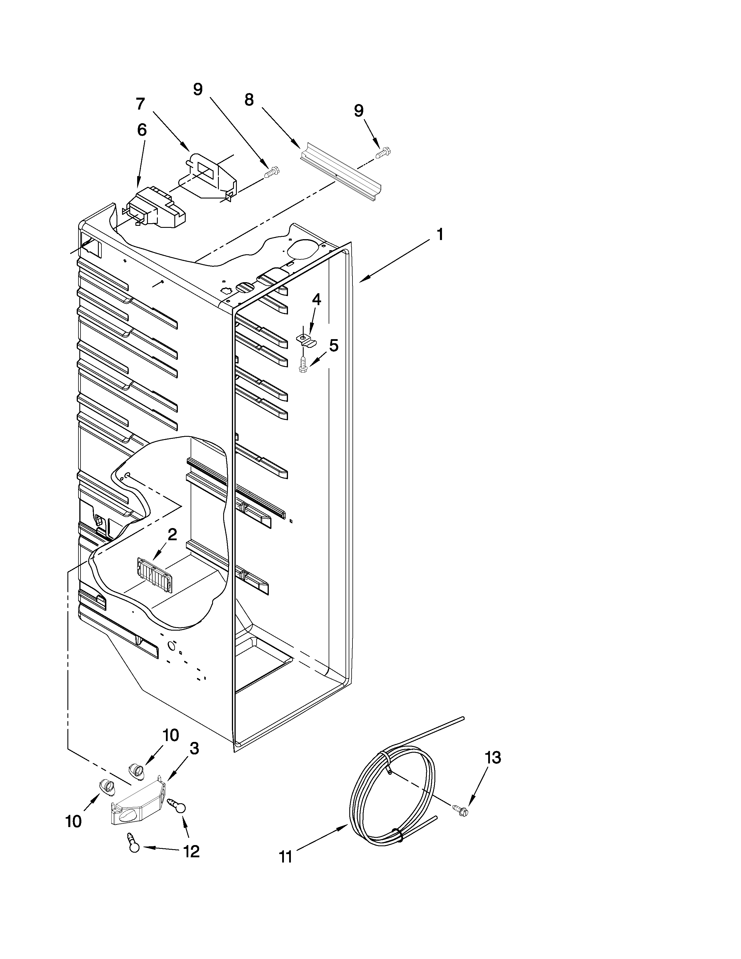 Refrigerator liner parts