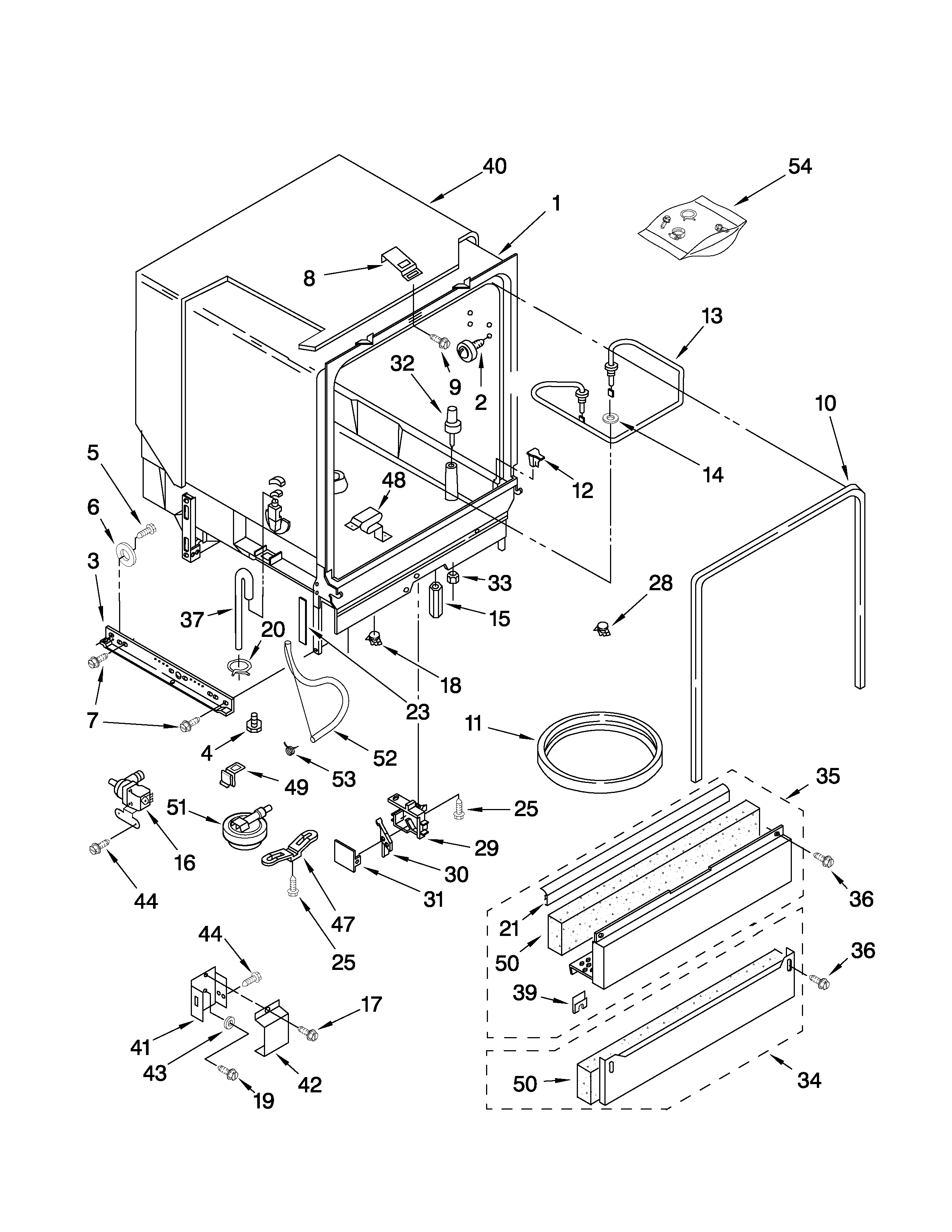 TUB ASSEMBLY PARTS