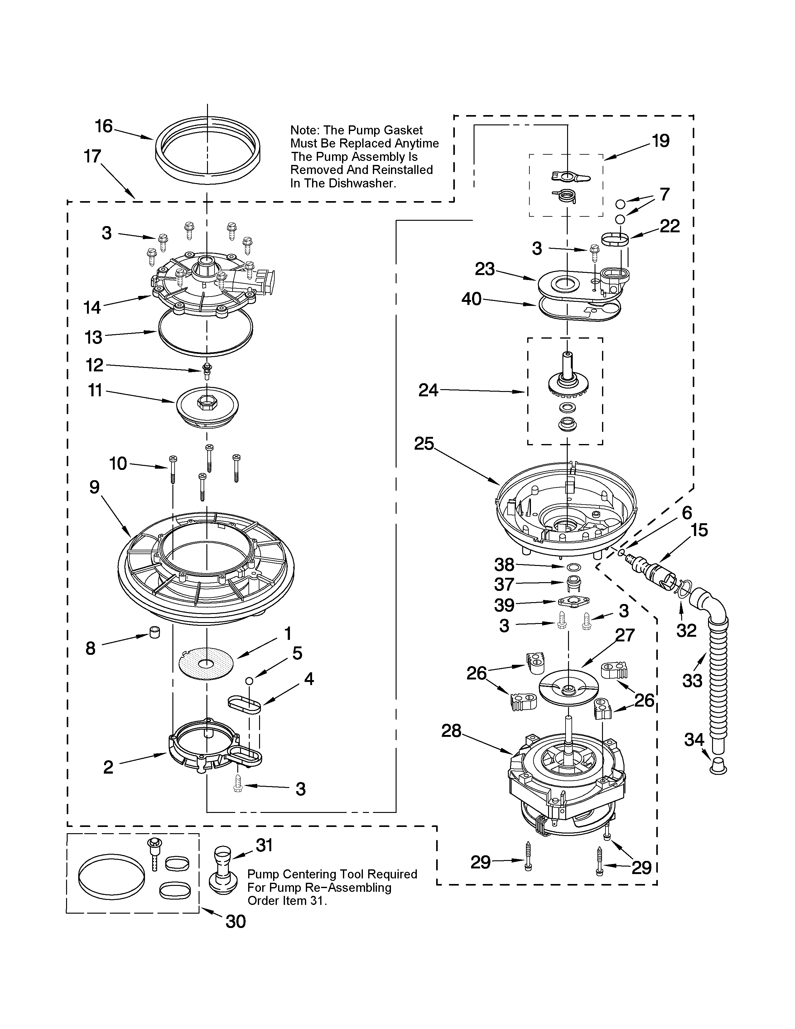 Pump and motor parts