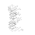 Kenmore Elite 10645423801 refrigerator shelf parts diagram